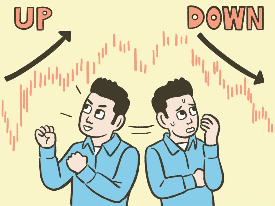 大暴落に動揺する人