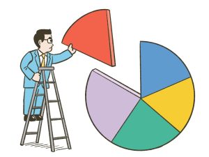 投資信託のポートフォリオを考えている男性