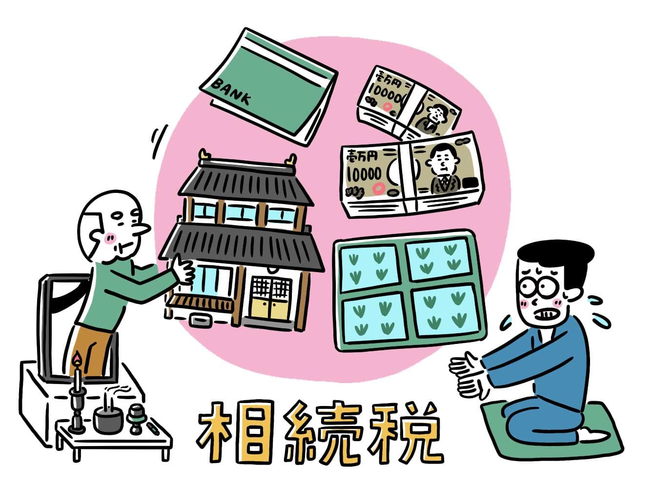 父親の相続税に驚いている息子