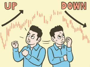 大暴落に動揺する人